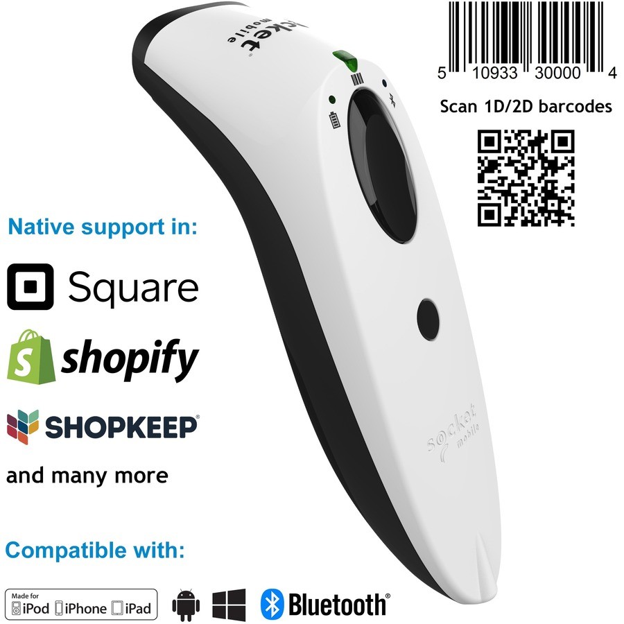 SocketScan S740, 1D/2D Imager Barcode Scanner, White – CX3419-1838
