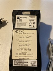 First Data FD50 EMV NFC (Dial/IP) Credit Card Machine With AC Adapter