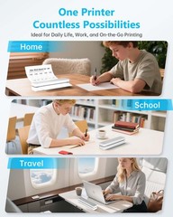 PRT Inkless Portable Printer for Travel, Wireless Thermal Printer Support 8.5…