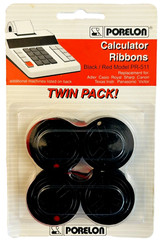Porelon PR 511 Black/Red Twin Spool Calculator Ribbon Twin-Pack Universal 1996