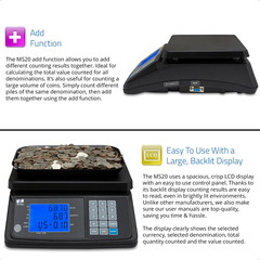 MS20 Coin Counting Scale – Money Cash Currency Weighing Machine
