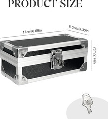 Lockable Cash Box with Key, Aluminium Alloy Money Storage Box & Single-Row Curre