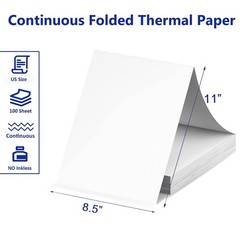 100 Sheets US Letter Size Thermal Paper, 8.5 x 11 Inch Thermal Printer Paper …