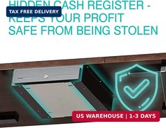TidyFriend Cash Drawer Under Counter Mount Brackets 2.6 x 16.3 x 4.1 inches, Com