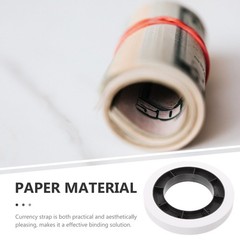 White Paper Money Bands for Cash Easy to Use Bill Wrappers for Bank and Business