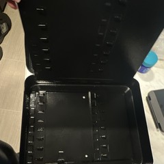 Black Metal Cash Box w/ Combination Lock & Removable Cash Tray