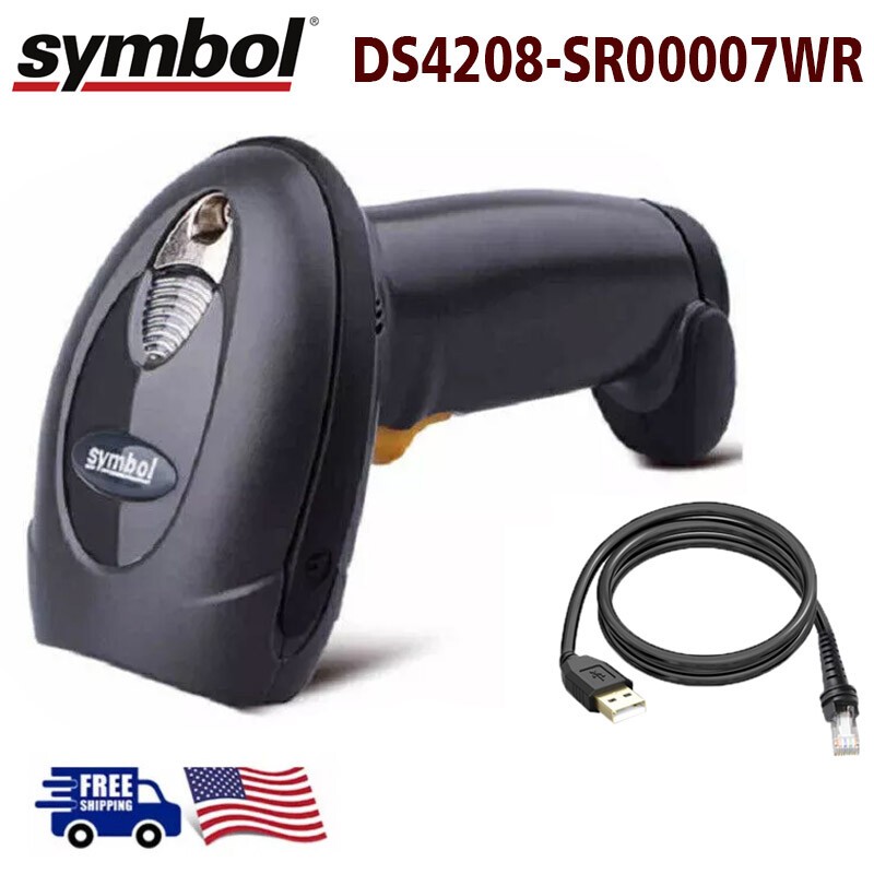 Symbol Motorola DS4208-SR00007WR USB Wired Barcode Scanner POS 1D 2D Code Reader