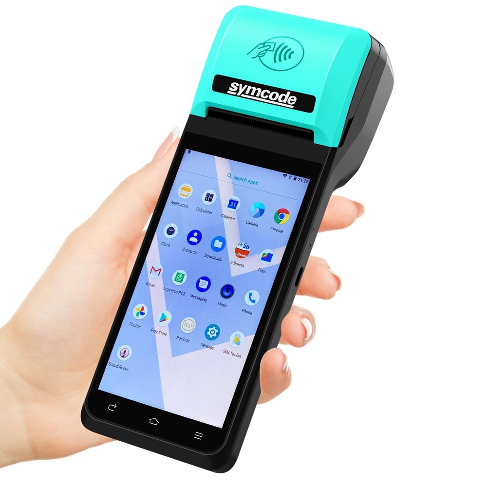 POS PDA Thermal Receipt Printer Handheld Printer Mobile POS Machine 5.5″ Touc…