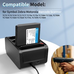 For Zebra TC72 TC70X TC75X Battery Charger Station with Type-C Cable and Adapter