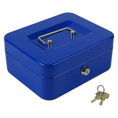 KYODOLED Medium Cash Box with Money Tray, Portable Lock Box, Limegreen