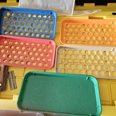 VTG Kwik-Sort Jr MMF Industries Set Of 5 Coin Money Change Sorting Trays W/ Case