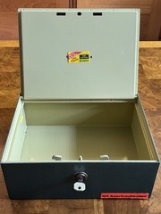 Vintage Burg Wachter Large Royal Cash Box Safe, 13 Pounds