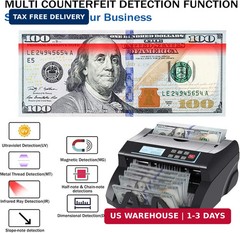 Money Counter Machine Count Value for US Dollar only,UV/MG/MT/IR/DD Detection Bi