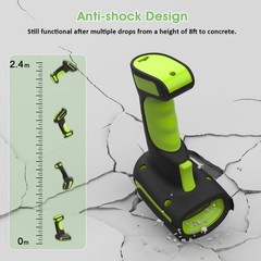 Symcode Bluetooth 2D QR Barcode Scanner with Charging Stand,Industrial Dustproof