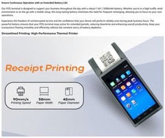 POS PDA Q2i Receipt Printer 58mm High Speed Thermal Printer w/ Android 11, 5.5″