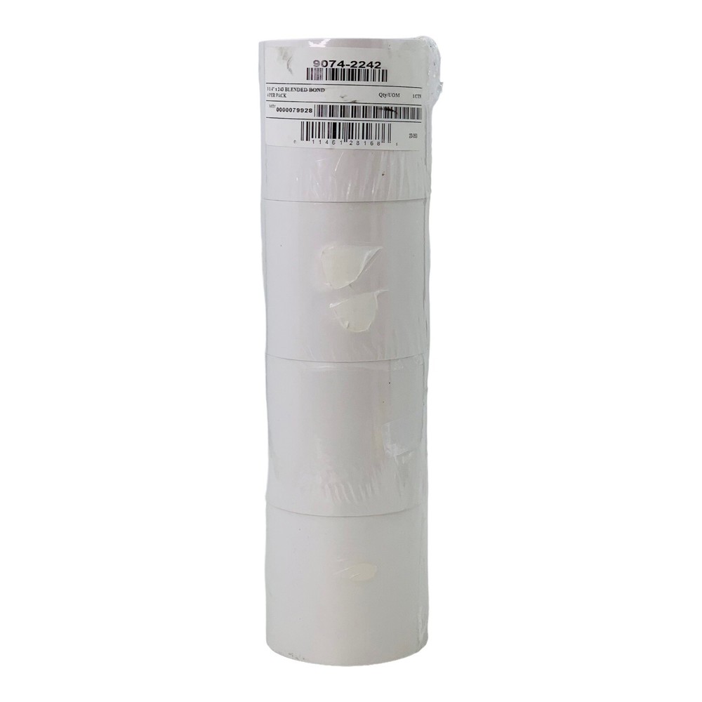 4 Rolls 3.25″ x 243 ft Impact Bond Paper Rolls 1-Ply White