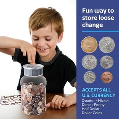 Piggy Bank for Kids, Adults, M&R Digital Coin Counting Bank with LCD Counter,…