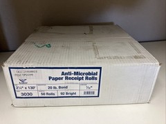 Alliance Bond Antimicrobial Paper Receipt Rolls, 2-1/4″ x 130′, 50 rolls/carton