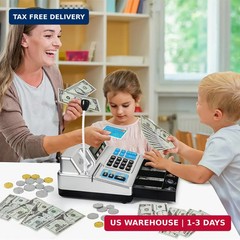 Calculator Cash Register Toy Gift for Kids Age 3, 4, 5, 6, 7, 8+ Year Old, 103 P