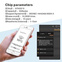 10pcs NFC Keychain Tags, Programmable Ntag215 Chips, NFC Fob for Mobile Devices
