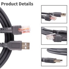 10-PACK 2M USB Cable for Motorola Symbol LS2208 LS4208 DS9208 Barcode Scanner