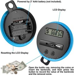 Secure 1.8L Digital Coin Counter with LCD & Lock – Customizable Savings Bank