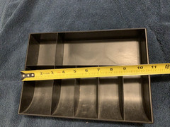 VINTAGE Plastic Cash Box Tray 10.75”x2.00”x7..50” USA