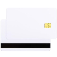 10 Pack SLE4442 Chip Blank Credit Cards with 2 Track Magnetic 10pack, white