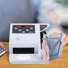 Money Counter Bill Counting Machine Counterfeit Detector UV & MG & WM Cash Bank