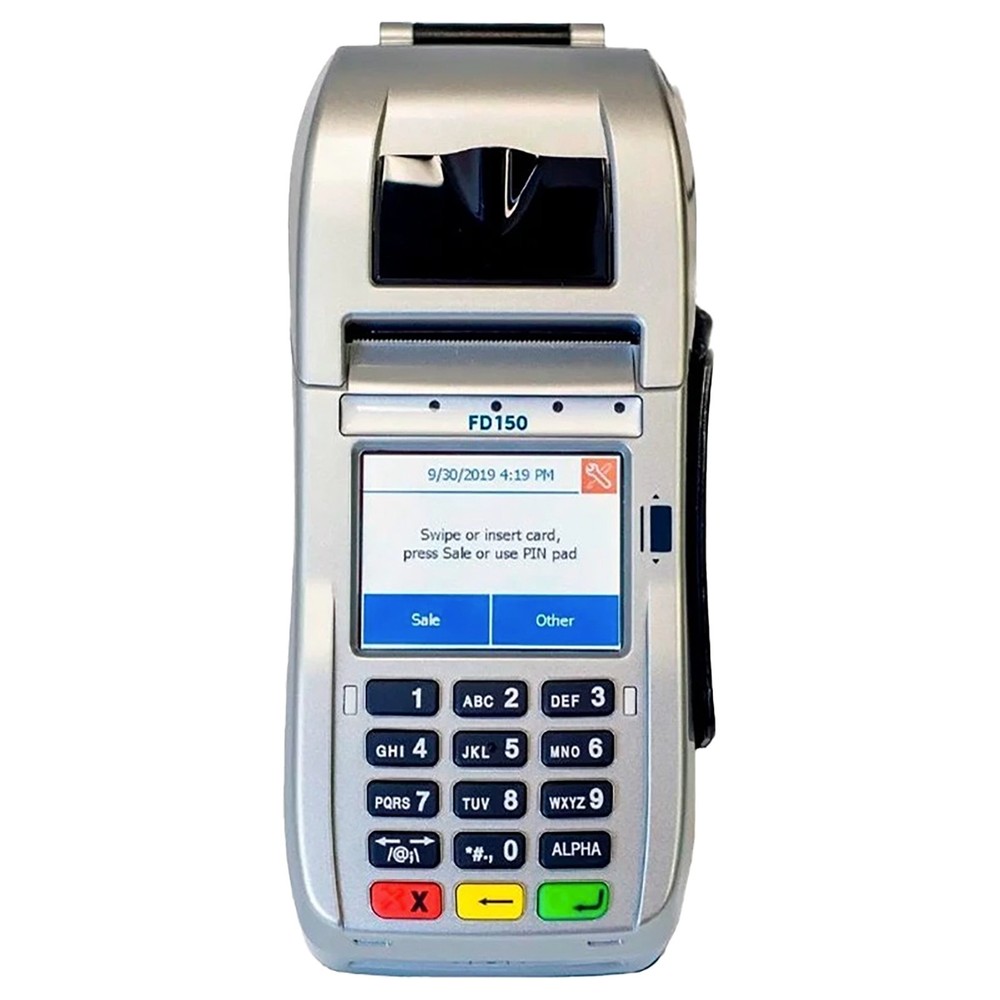First Data FD 150 EMV NFC UNLOCKED Dial/IP Credit Card Machine