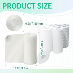 10 Rolls Thermal Paper, Glossy Thermal Printer Paper for Mini Portable Printe…