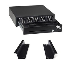 EOM-POS Cash Register Drawer & Mounting Brackets for Under Counter Installation