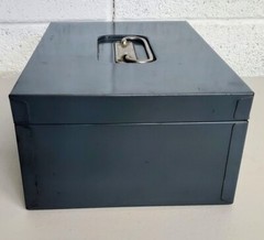 Vintage Steelmaster Art Steel Co. lock box NO KEY foam lining industrial metal