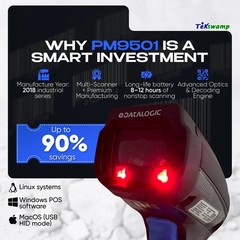 Handheld Industrial 1D/2D Barcode Reader w/Bundle🔸Similar to Datalogic PM9600🔸