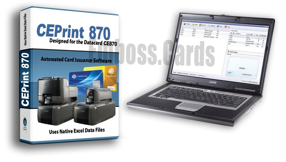 NOTEBOOK + CEPrint 870 Card Software BUNDLE for Datacard 870 Embosser Indenter