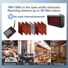 Wireless Queue Calling System Take a Number System with Voice Calling Waiting Nu