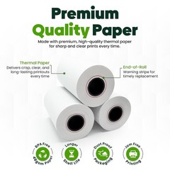 PM Company Thermal Paper Receipt Rolls – BPA-Free Receipt Paper for Credit Card