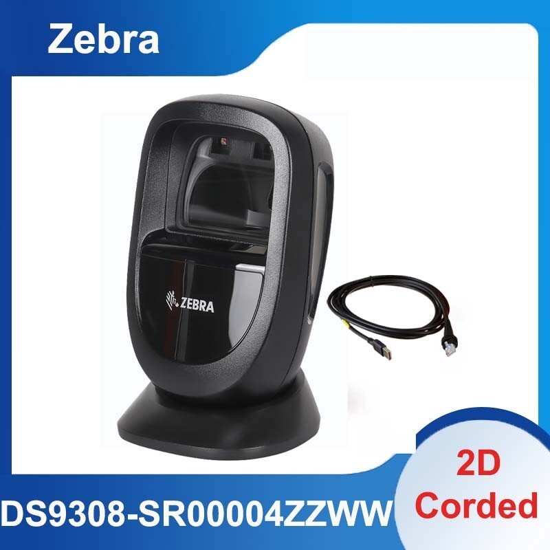 Zebra DS9308-SR00004ZZWW USB 1D 2D QR CODE Desktop Handsfree Barcode Scanner