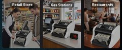 NUCOUN Mixed Denomination Money Counter Machine Bill Value Counter CIS/UV/MG/IR