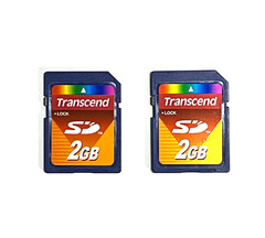 🔥🔥 2 Pack x TRANSCEND 2GB SD CARD CLASS 2 Flash Memory Card Camera CANON D50