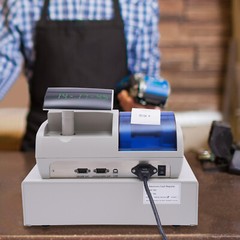 LCD Display Electronic POS System Cash Register For Retail with Drawer 48 Keys