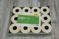 OFFICE MAX 12 Bond Paper Rolls 2 1/4″ x 130 ft Factory Sealed
