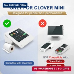 Thermal Receipt Paper Rolls for Clover Mini & Clover Mobile – 2 1/4″ x 80′ BPA F
