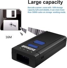 Symcode Wireless Barcode Reader 16M Storage Bluetooth USB Android iOS PC