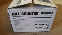 Ponnor Portable Electric Money Bill Counter Machine With UV MG MT IR DD AL-5100