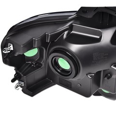 Headlights Pair for Ford F150 2009-2014 Smoky Lens Black Housing Clear Reflector