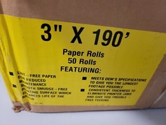 3″ x 190′ Bond Printer Receipt Paper Rolls, 38 Rolls partial case