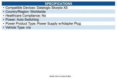 Datalogic 94ACC0329 Skorpio X5 USB-type C wall adapter