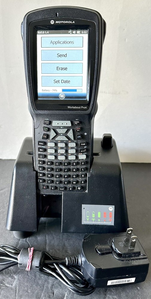 Motorola Workabout Pro4 7528X Barcode Scanner Base Charger Battery Handheld