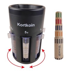 Automatic Coin Sorter 5-in-1 Coin Counter with Coin Wrappers, Empty Piggy Ban…